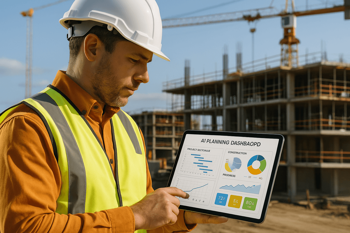 Construction project team planning with AI tools